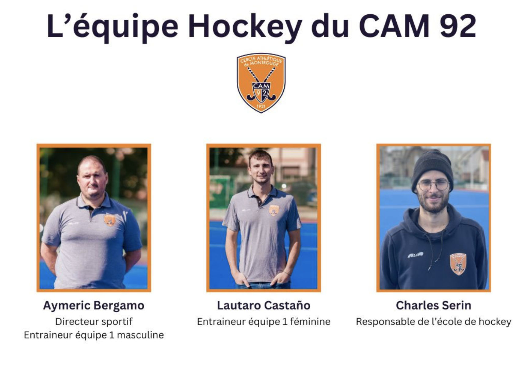 L'équipe hockey du CAM 92